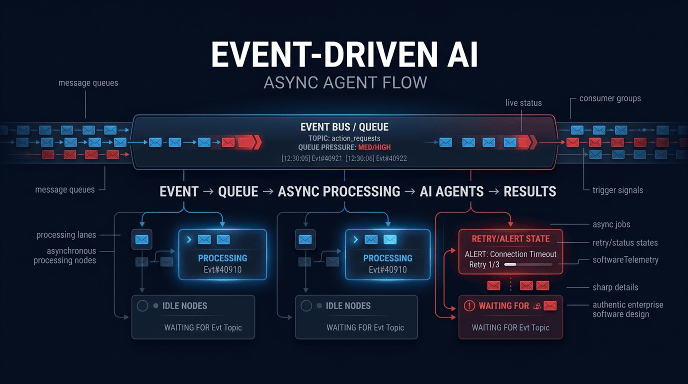 Building Asynchronous Event-Driven Architectures for Enterprise AI Agents
